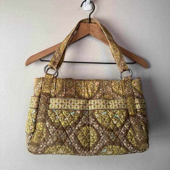 Vera Bradley Sittin In A Tree Quilted Shoulder Bag Purse - Picture 1 of 10